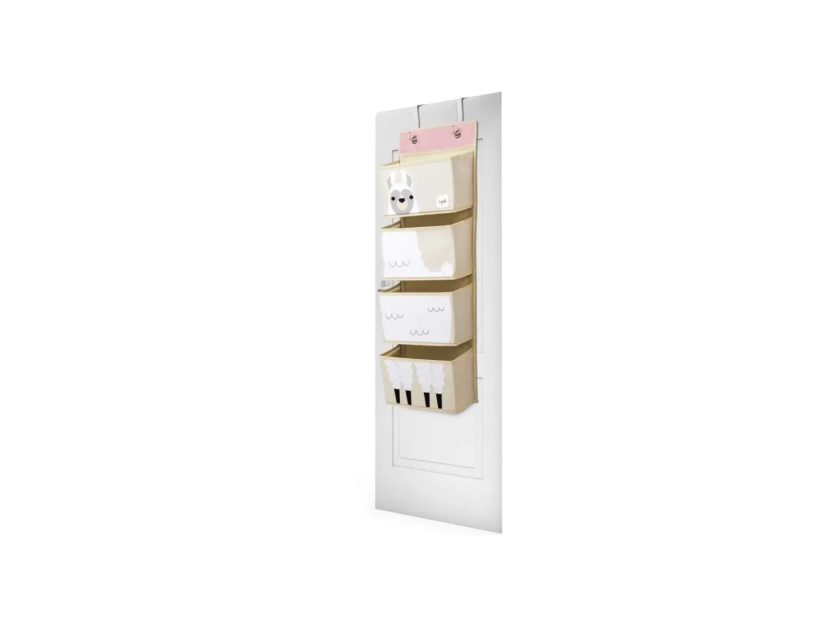 3 Sprouts Vægophæng med lommer (Wall Organizer), Llama