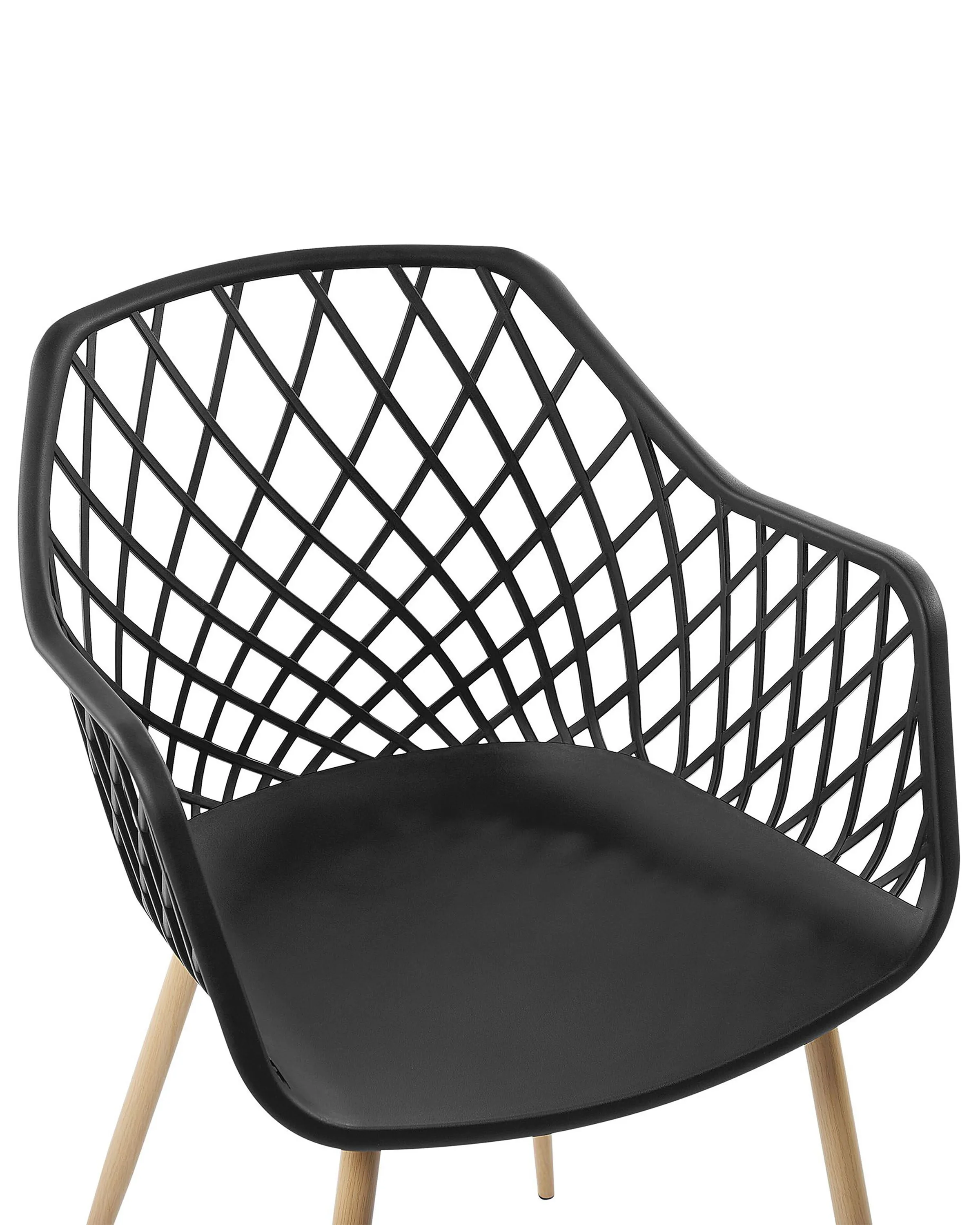 Set van 2 eetkamerstoelen NASHUA Zwart