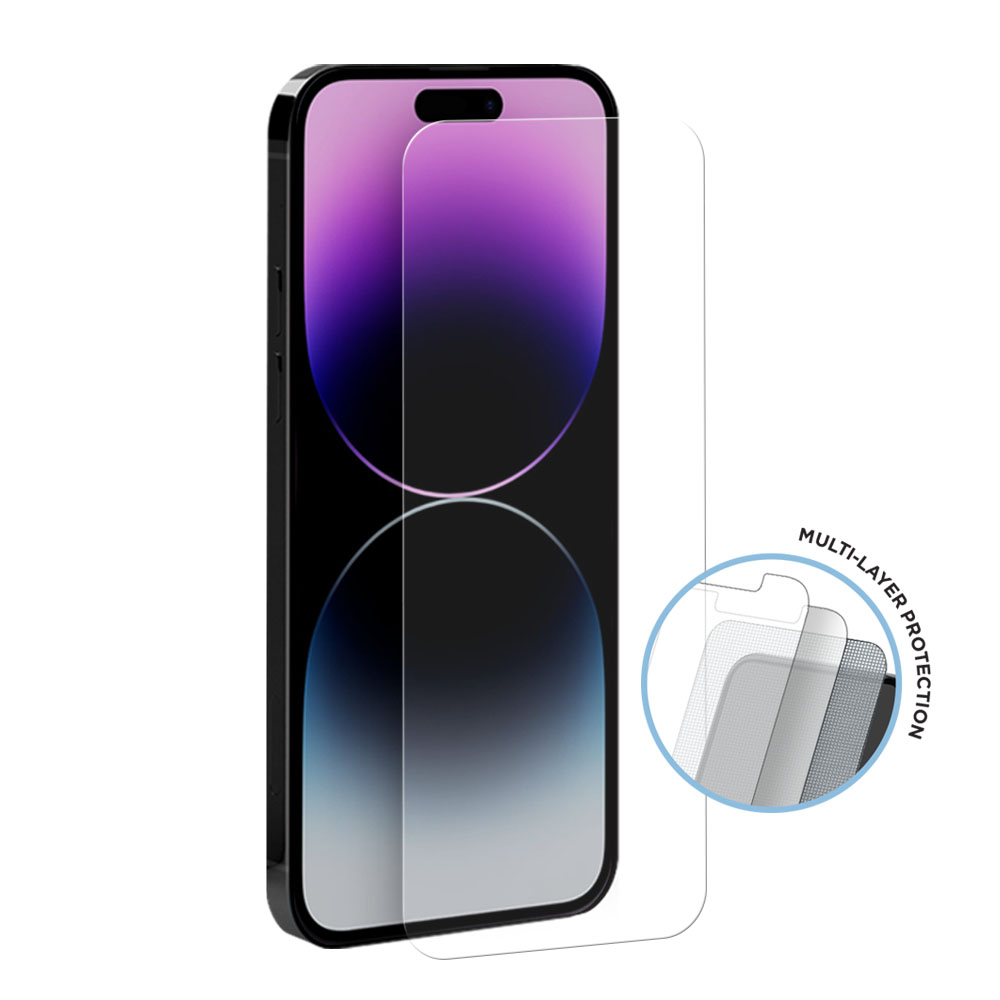 (2er Set) iPhone 16 / 15 / 15 Pro Mountain H.I.T High Impact Triflex Panzerglas 2.5D Displayschutz Case Friendly (EGSP00918)
