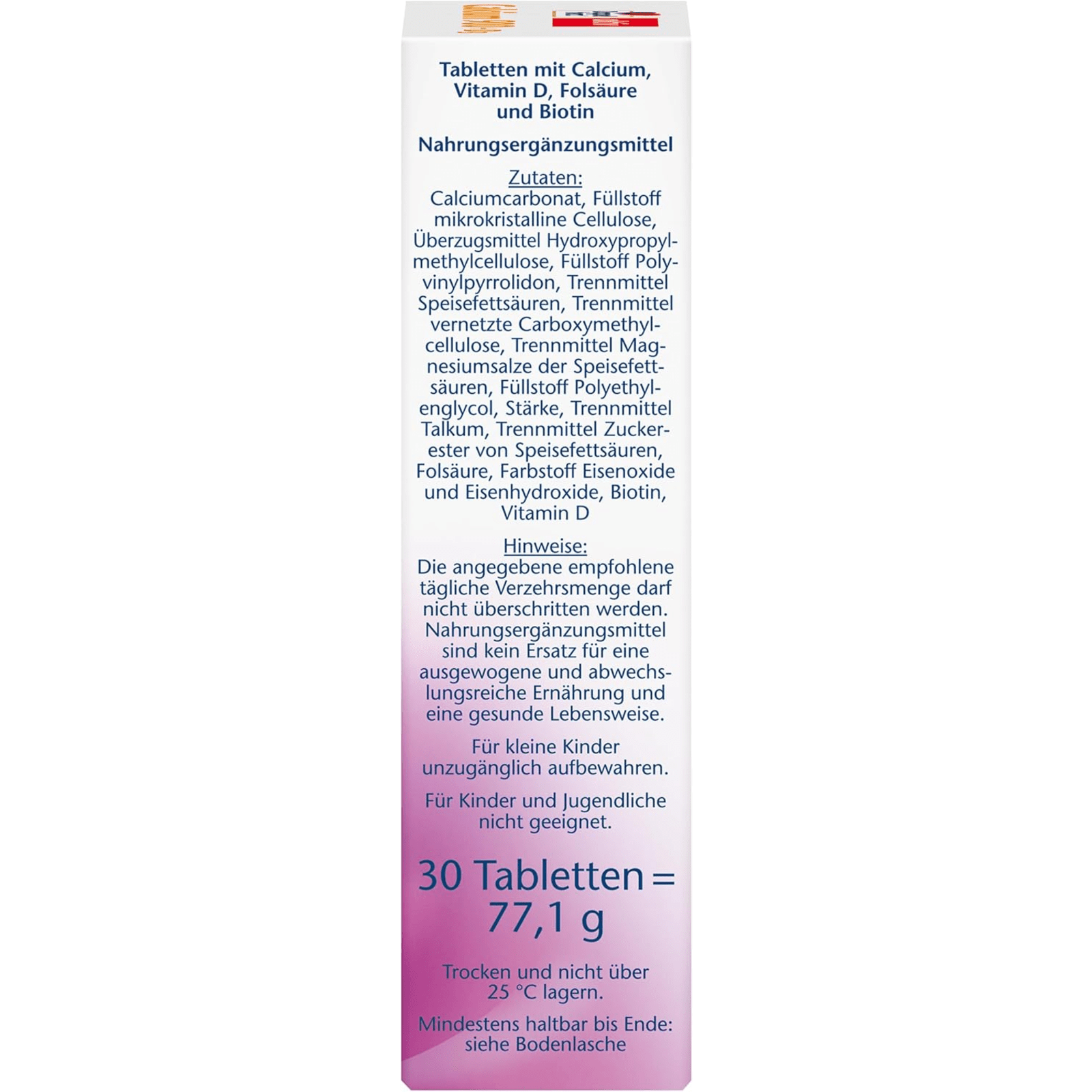 Calcium 900 + D3 + Biotin (30 Tabletten)