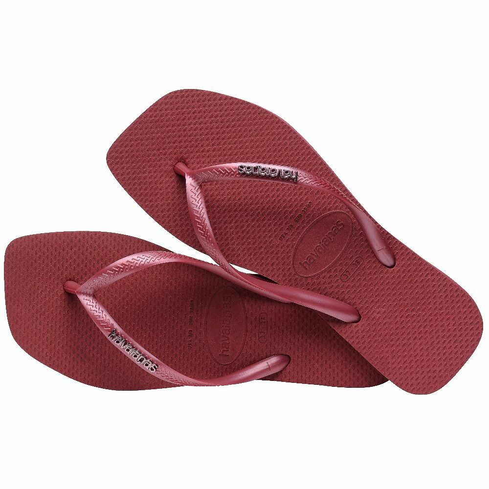 HAVAIANAS<br>Teenslippers Slim Square Logo Metálico