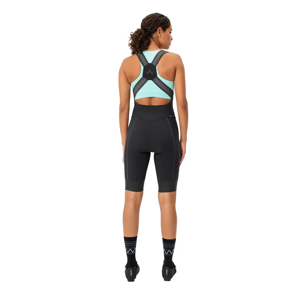 VAUDE Furka Fietsbroek kort met bretels Zwart Dames