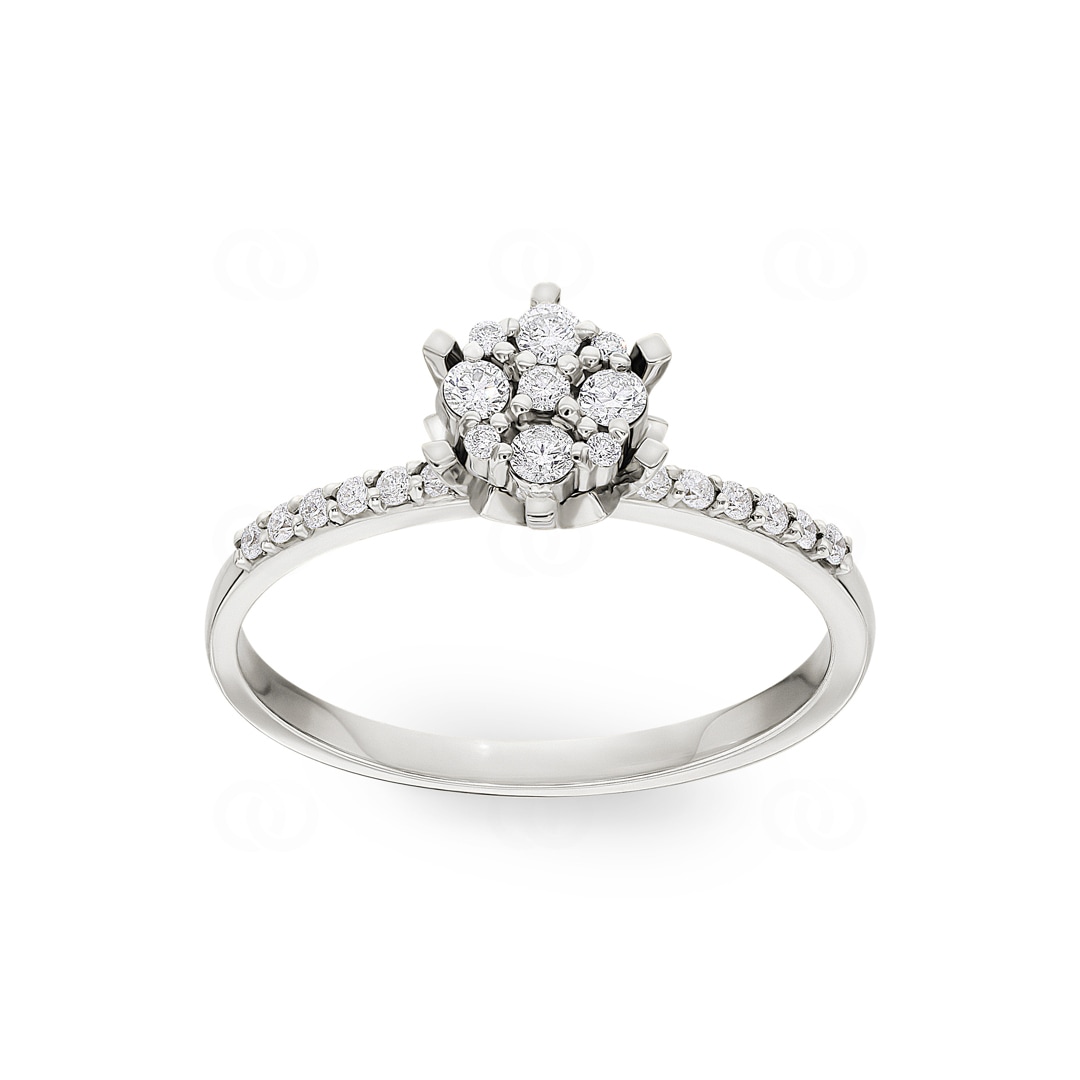 0.26 Karat Diamantring 750/18 K Weissgold