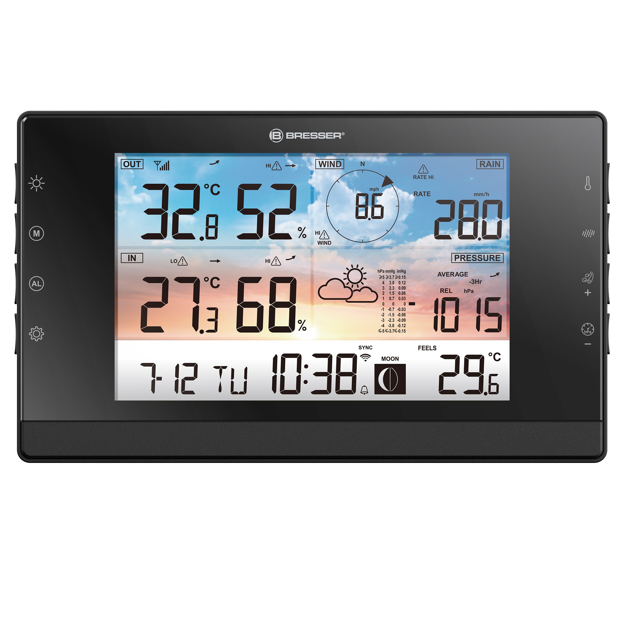 BRESSER zusätzliche / Ersatz-Basisstation für 7003350 WLAN-Wetterstation WSC