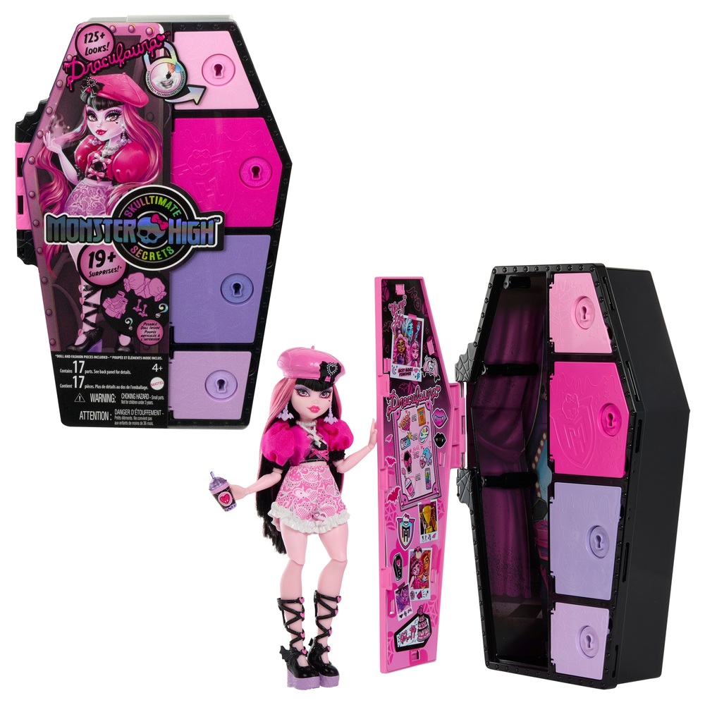 Monster High Skulltimate Secrets Draculaura Puppen-Modeset mit Spind