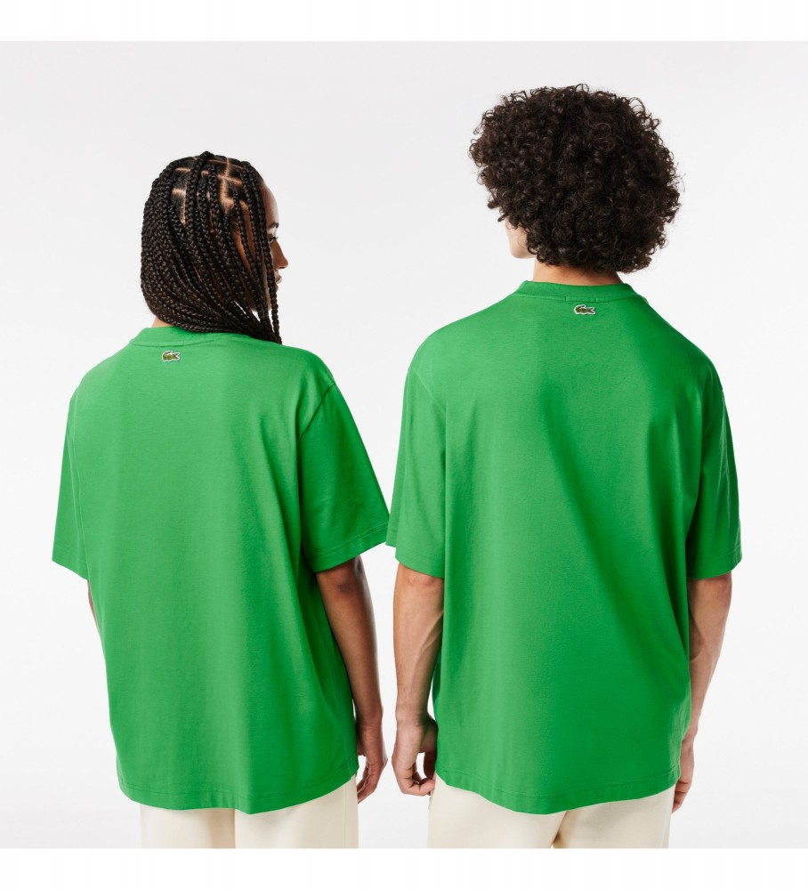 Camiseta verde Lacoste de corte folgado