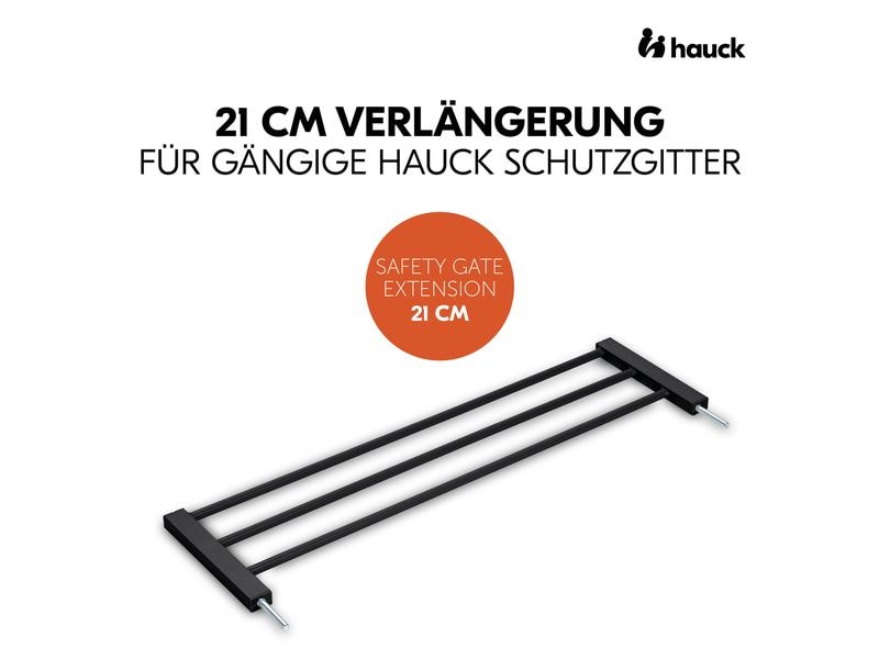 Hauck Verlängerung Türschutzgitter 21 cm Schwarz Safety Gate Extension für gängige Hauck Schutzgitter