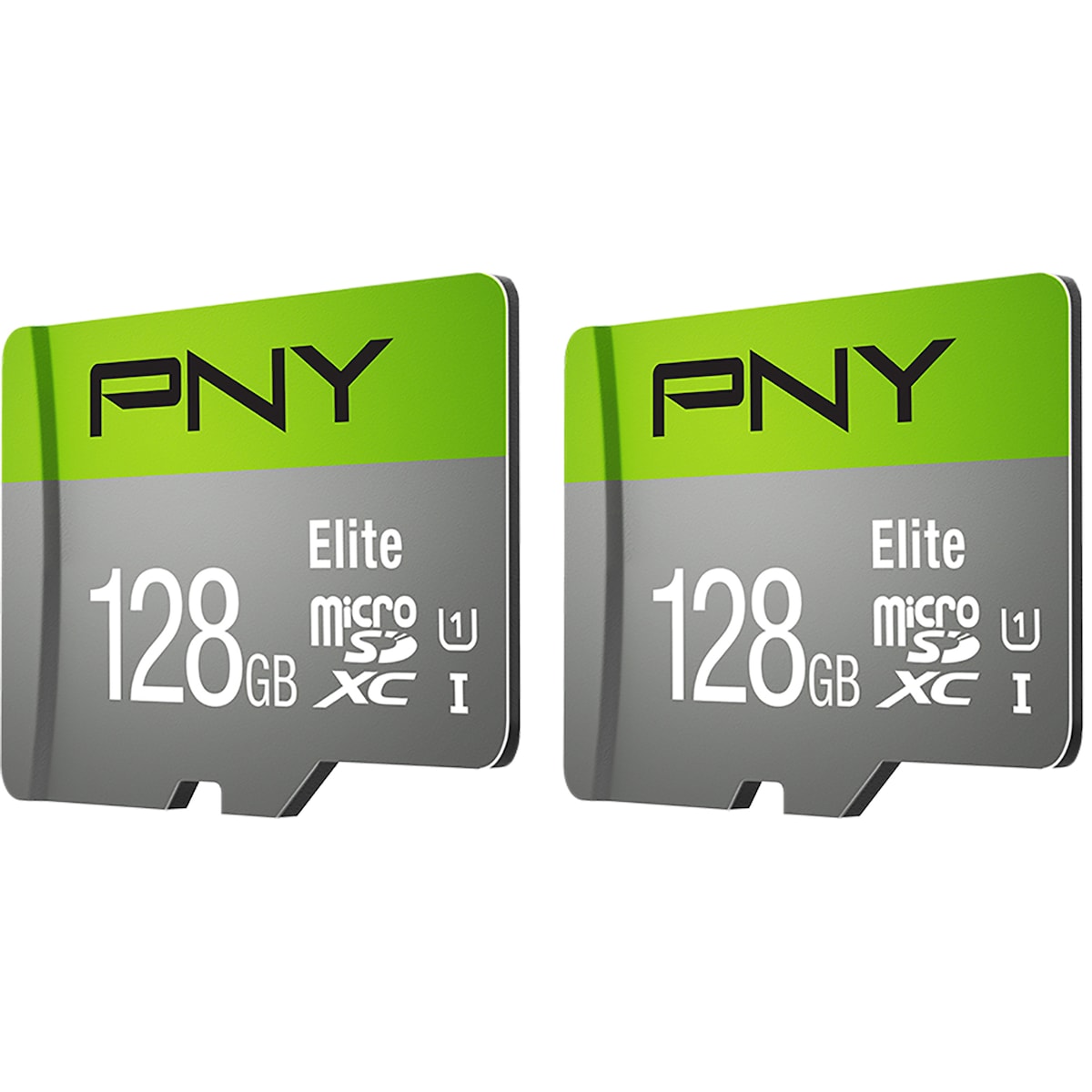 PNY Elite MicroSD-kort 128 GB (2-pakning)