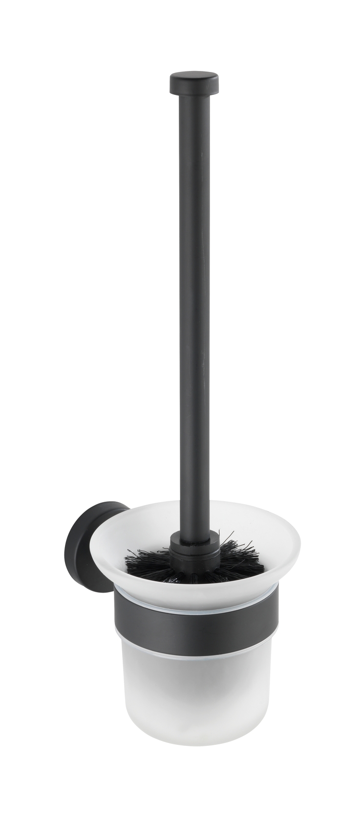 Wenko Bosio toiletborstelhouder RVS zwart mat