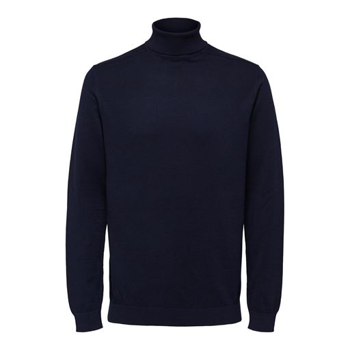 Selected Homme Berg Roll Neck Strik, Navy Blazer, XL