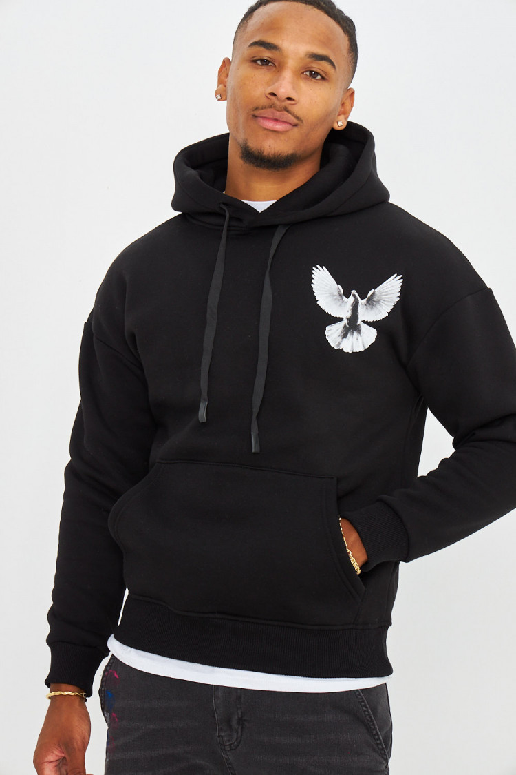 Sweat à capuche noir 