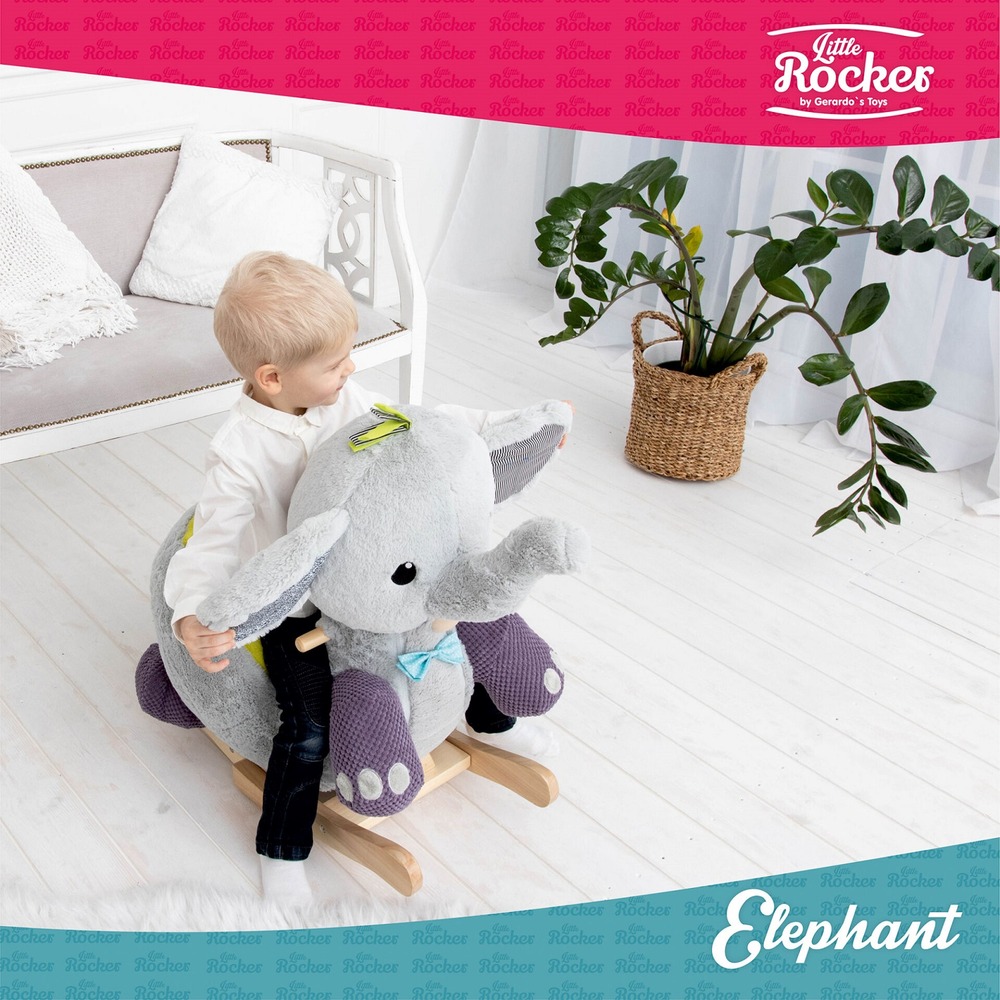 Eléphant à bascule gris