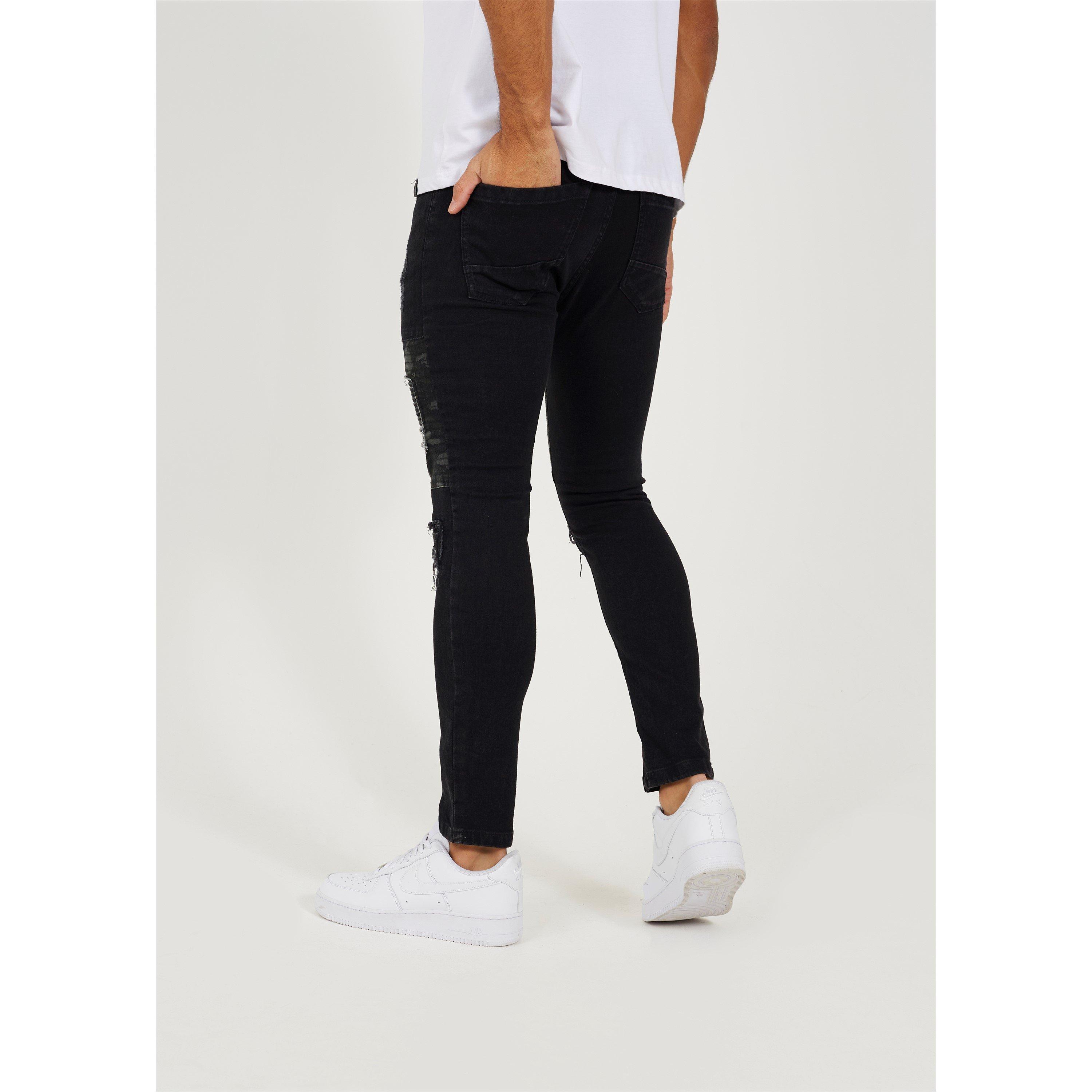 Brave Soul Charcoal Wash Biker Jean