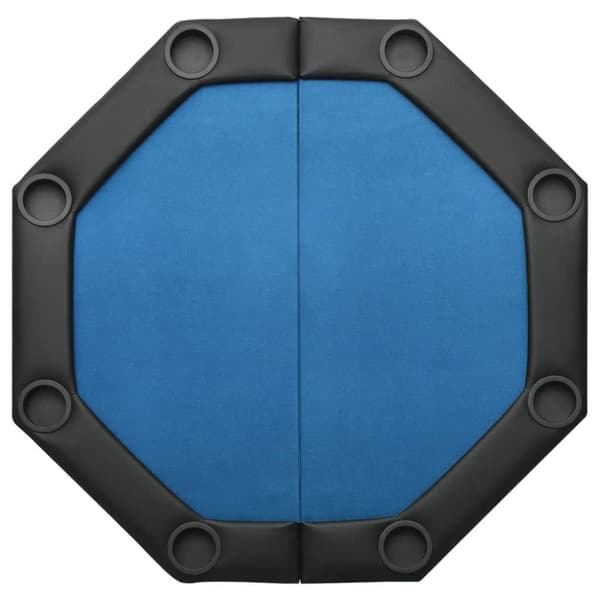 vidaXL Pokerbord sammenleggbart 8 spillere blå 108x108x75 cm