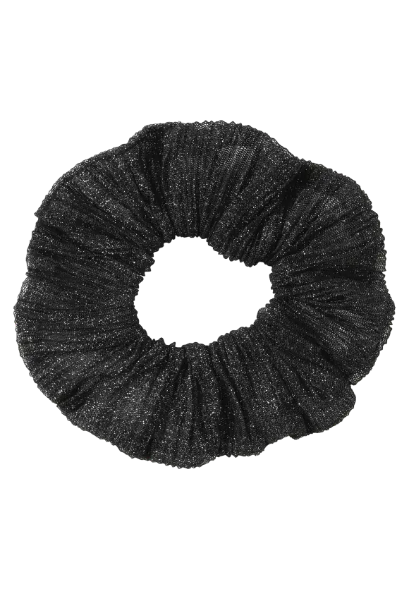 Shiny Mesh Haargummi - Black