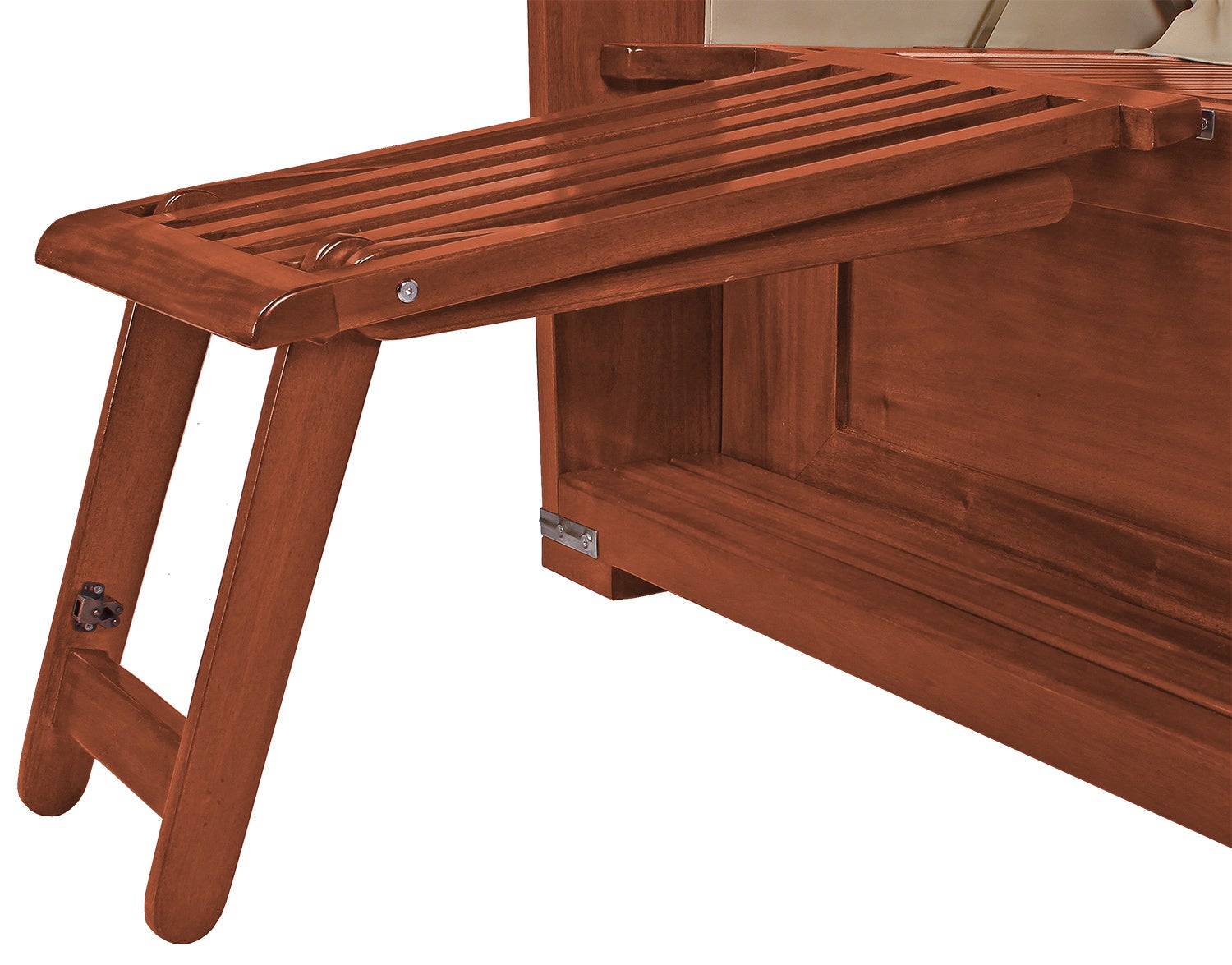 Westerland strandstoel, mahonie, patrijspoort, PE grijs, design 500