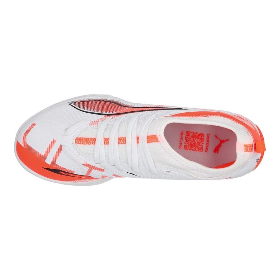 PUMA Ultra 5 Match IT   Mid Unlimited - Blanc/Noir/Glowing Red Enfant