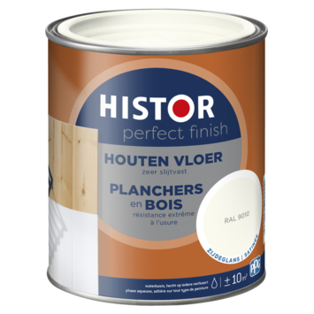 Histor Perfect Finish houten vloer zijdeglans RAL 9010 750 ml
