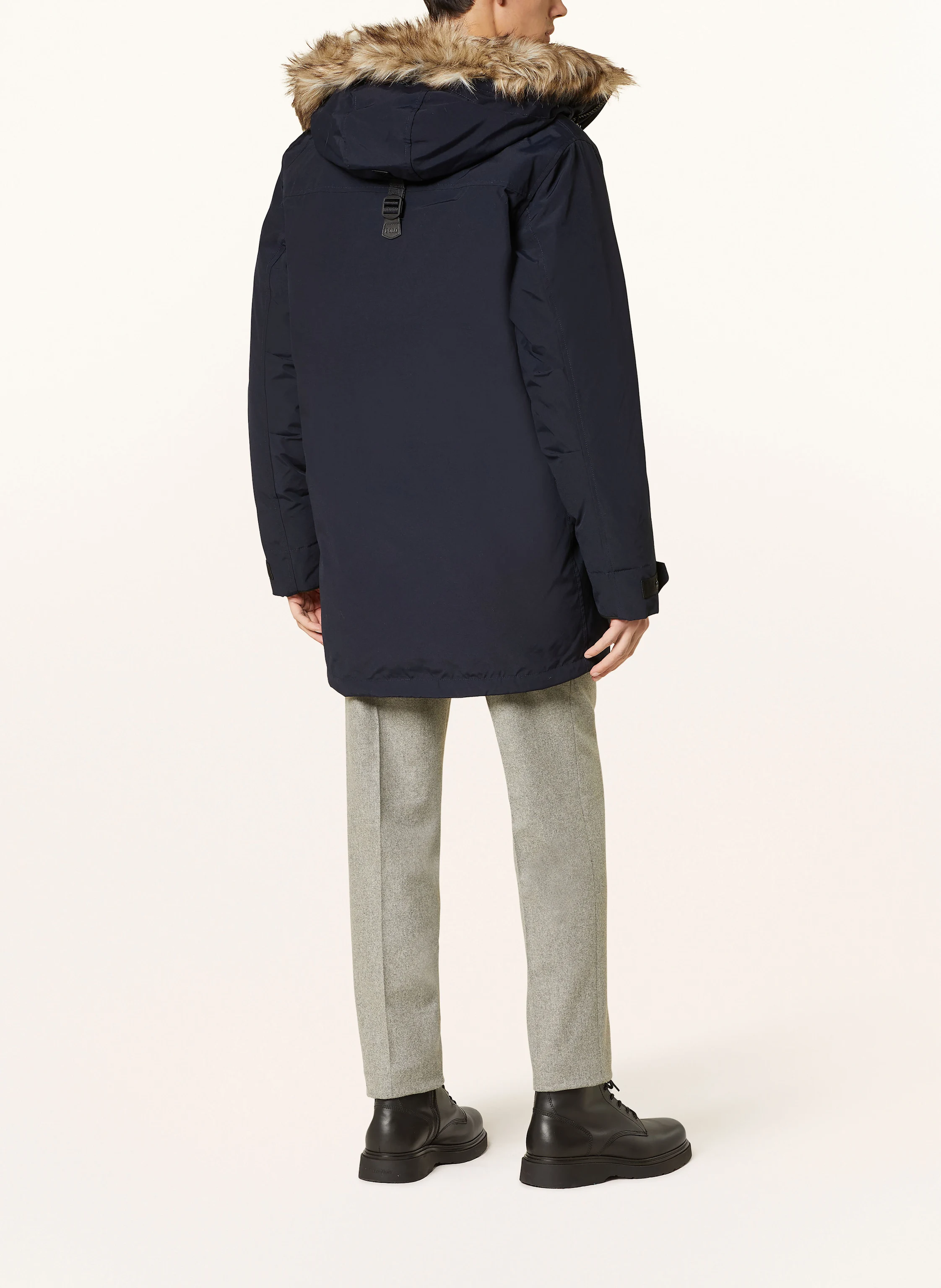 POLO RALPH LAUREN Daunenparka mit abnehmbarem Kunstpelz