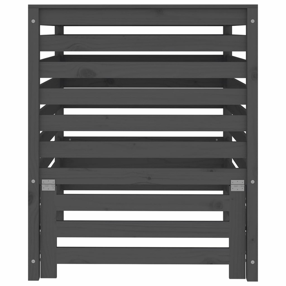 Composteur gris 82,5x82,5x99,5 cm bois massif de pin