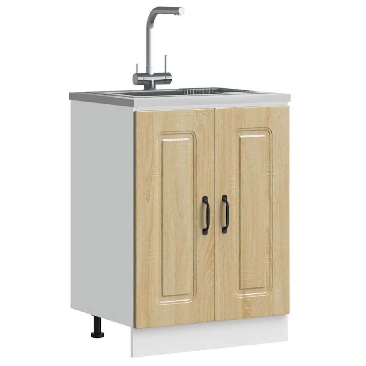VidaXL Meuble Bas Évier Kalmar Chêne Sonoma
