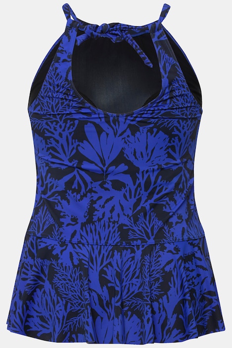 Tankini, Korallen, Schößchen, Softcups, Neckholder-Optik