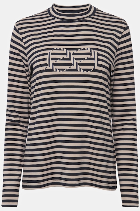 Ringelshirt, Laurasøn Logoprint, Rundhals, Langarm