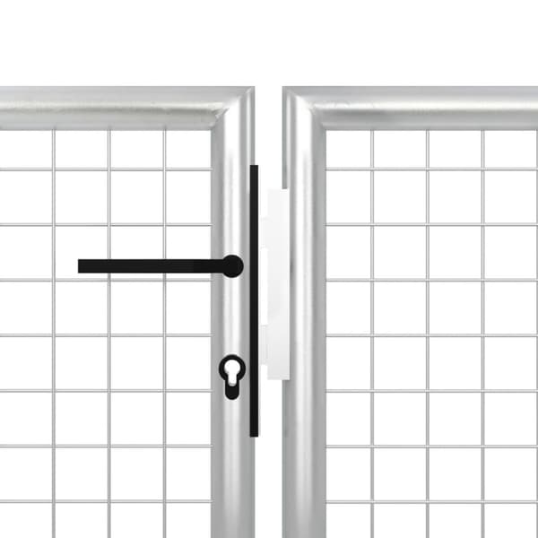 vidaXL Hageport stål 500x75 cm sølv