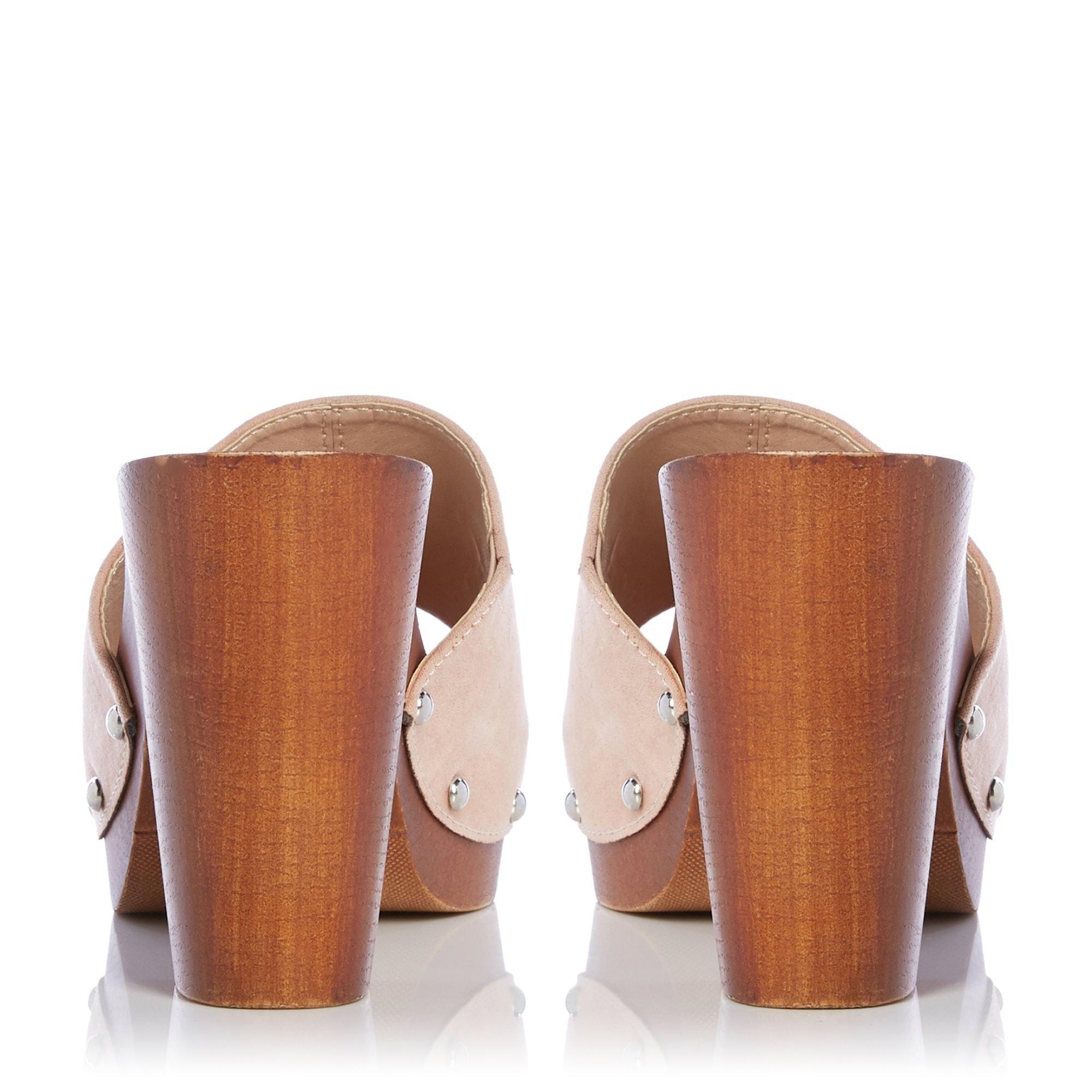 Dune London Janna Studded Block Heel Mules