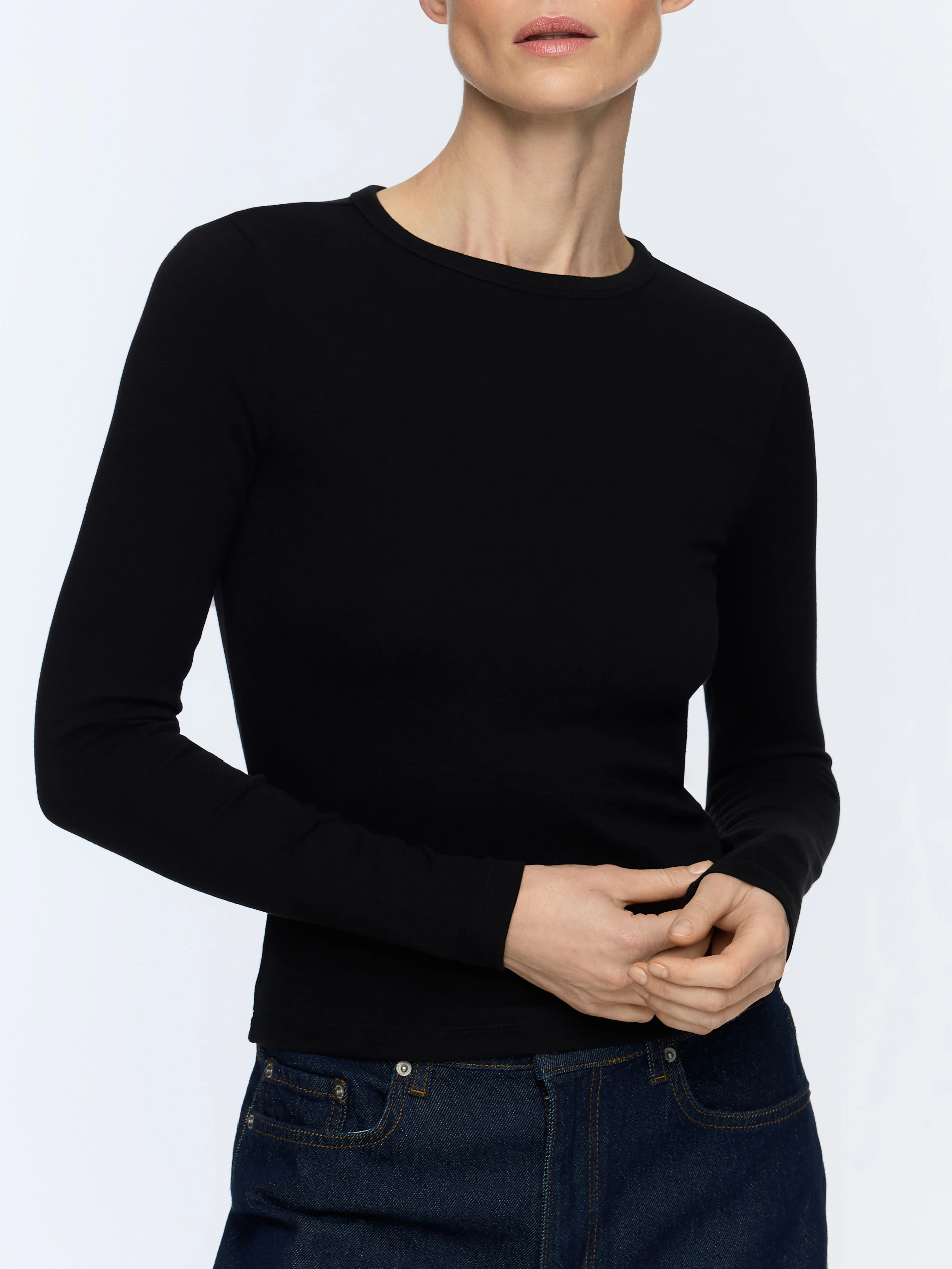 Langarmshirt mit hochem Modalanteil