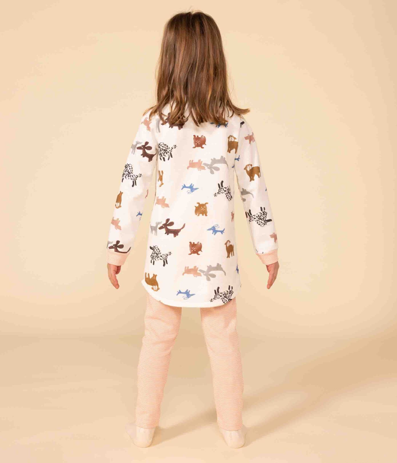 Chemise de nuit chien petite fille en molleton