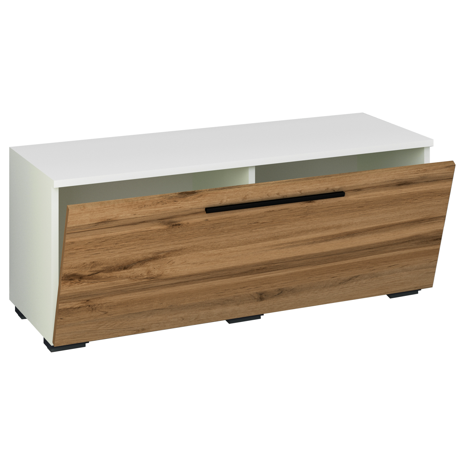 TV-Lowboard ARILA S - Honig Eiche - weiß - 95 cm