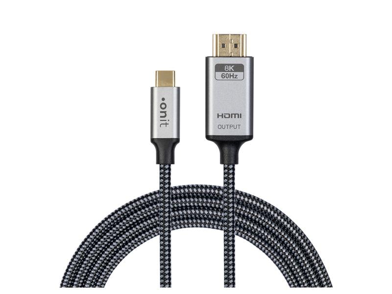 onit Kabel USB Type-C - HDMI, 1 m Videokabel USB-C auf HDMI