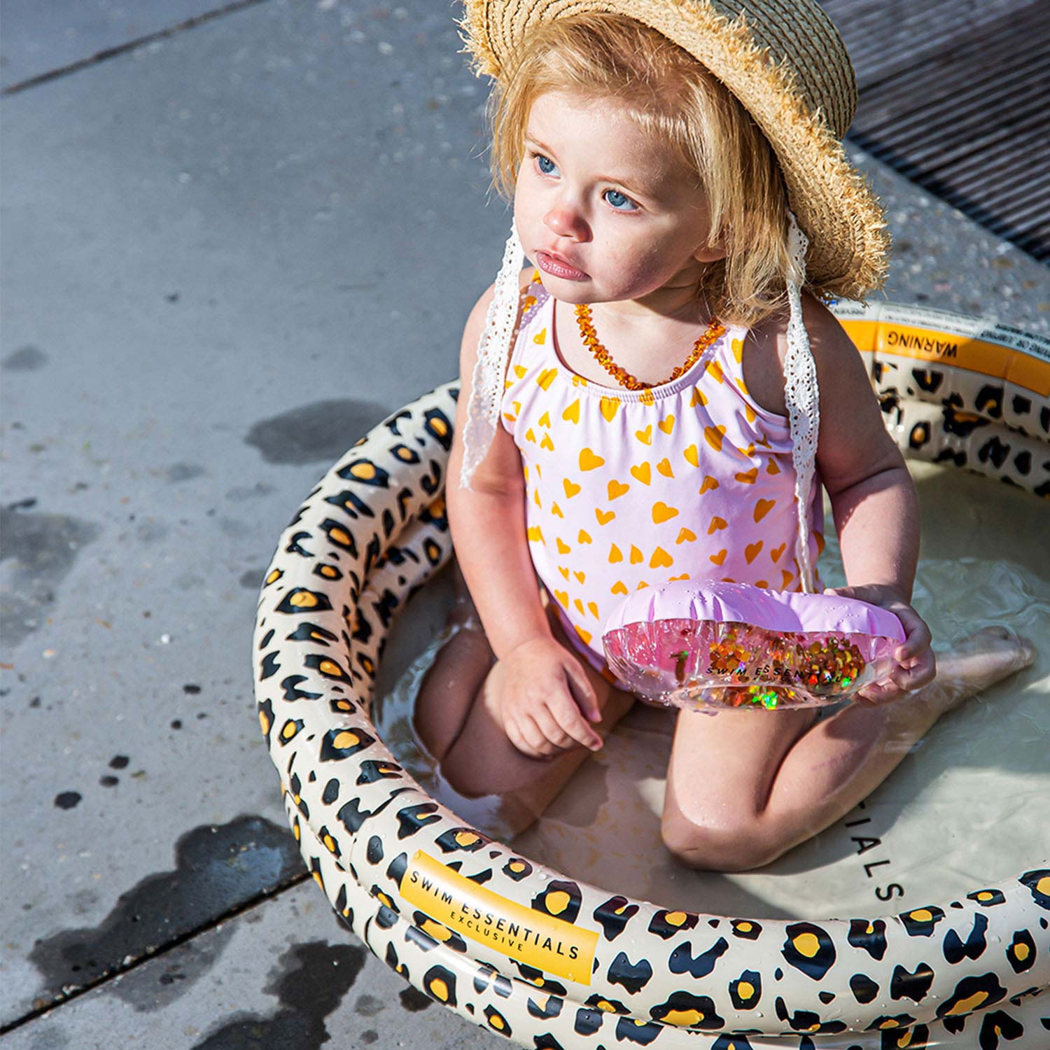 Swim Essentials Baby Zwembad Panterprint Beige, 100cm