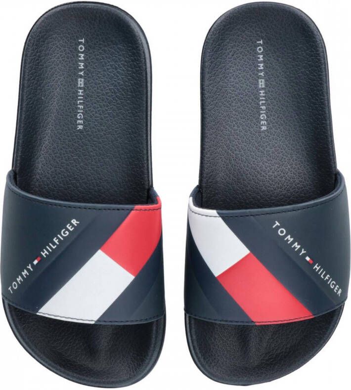 Tommy Hilfiger jongens badslipper blauw