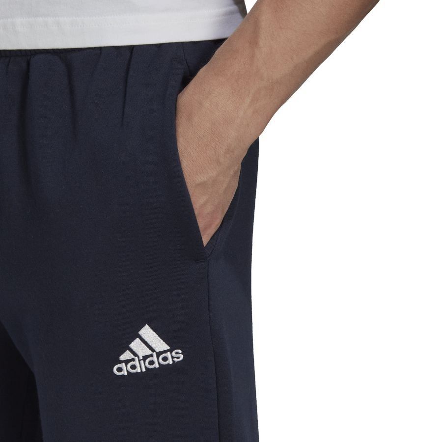 adidas Bas de Survêtement Essentials Fleece Tapered - Bleu Marine/Blanc