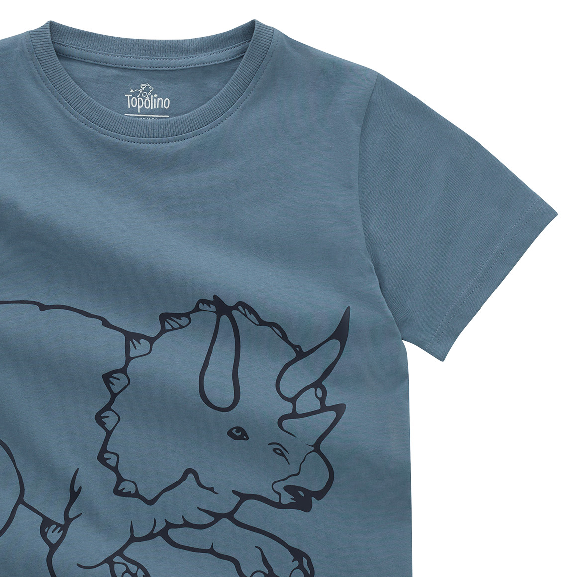 Topolino Jungen T-Shirt mit Dino-Print petrolblau