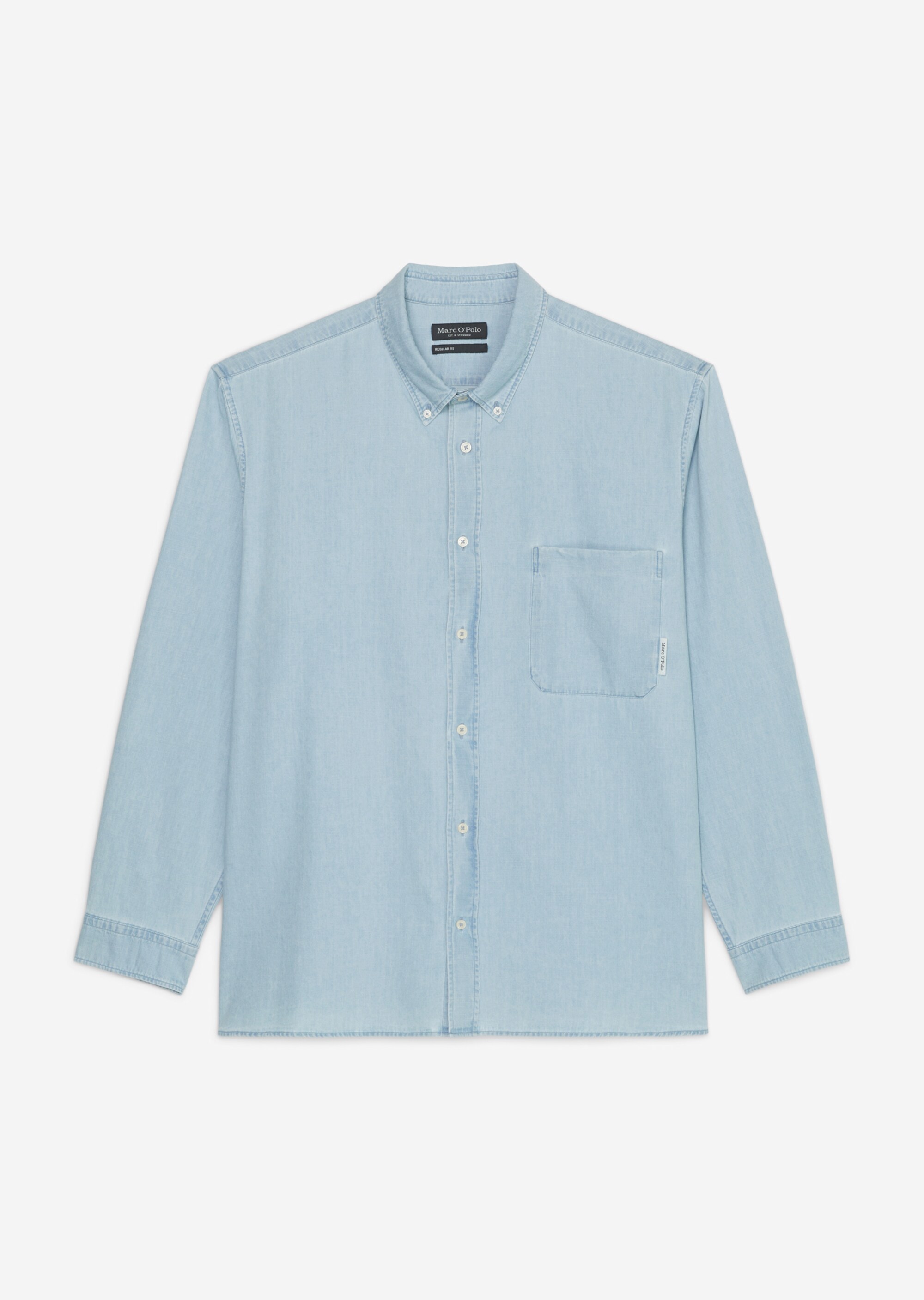 Jeanshemd regular aus leichtem Bio-Baumwoll-Denim