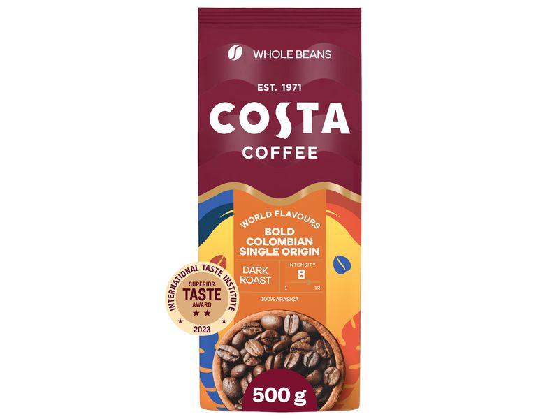 Costa Coffee Kaffeebohnen The Colombian Roast 500 g Kaffeebohnen für Espresso und Café au lait