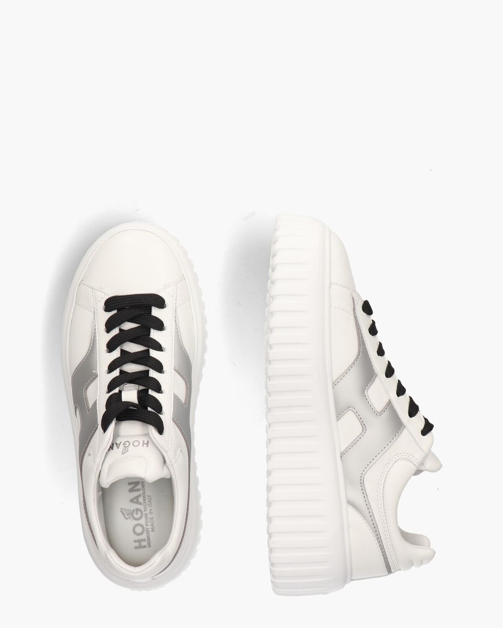 Hogan H-Stripes Wit/Zilver Damessneakers
