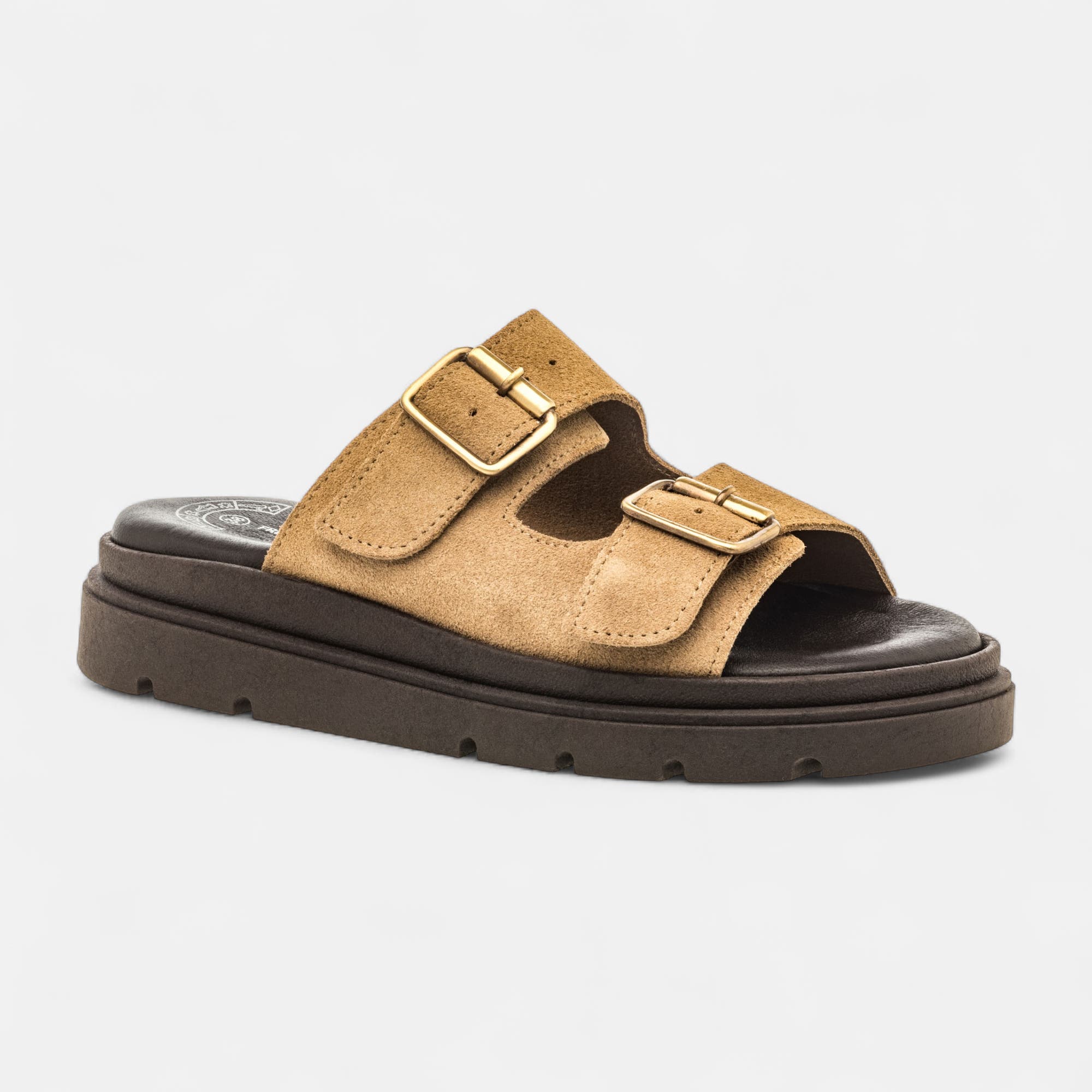 Mules Femme en cuir beige
