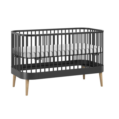 Chambre DUO Lit 70x140 PARIS Commode CANNE Noir - VOX