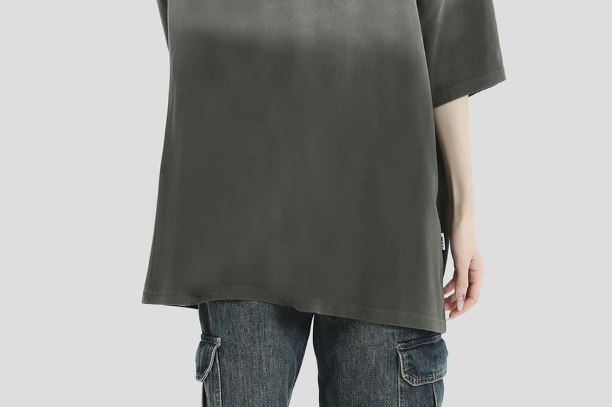 Banash - Koppels matchend T-shirt met korte mouwen en ronde hals en belettering