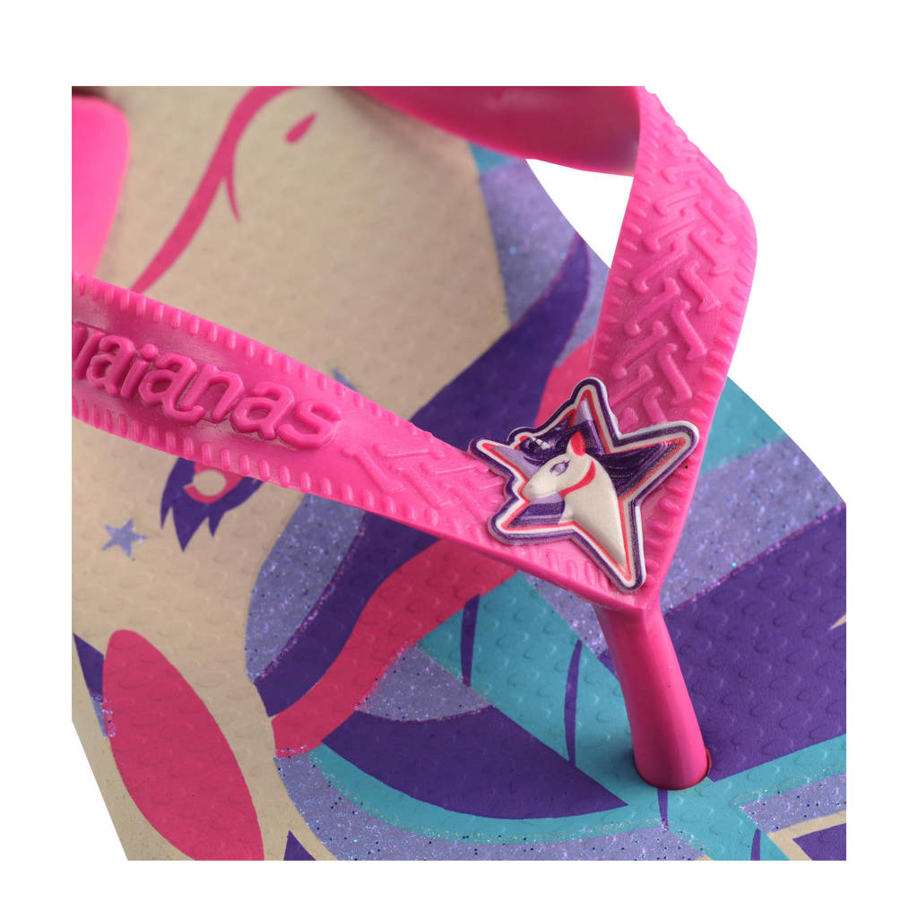 Havaianas Unicorn teenslippers roze/beige