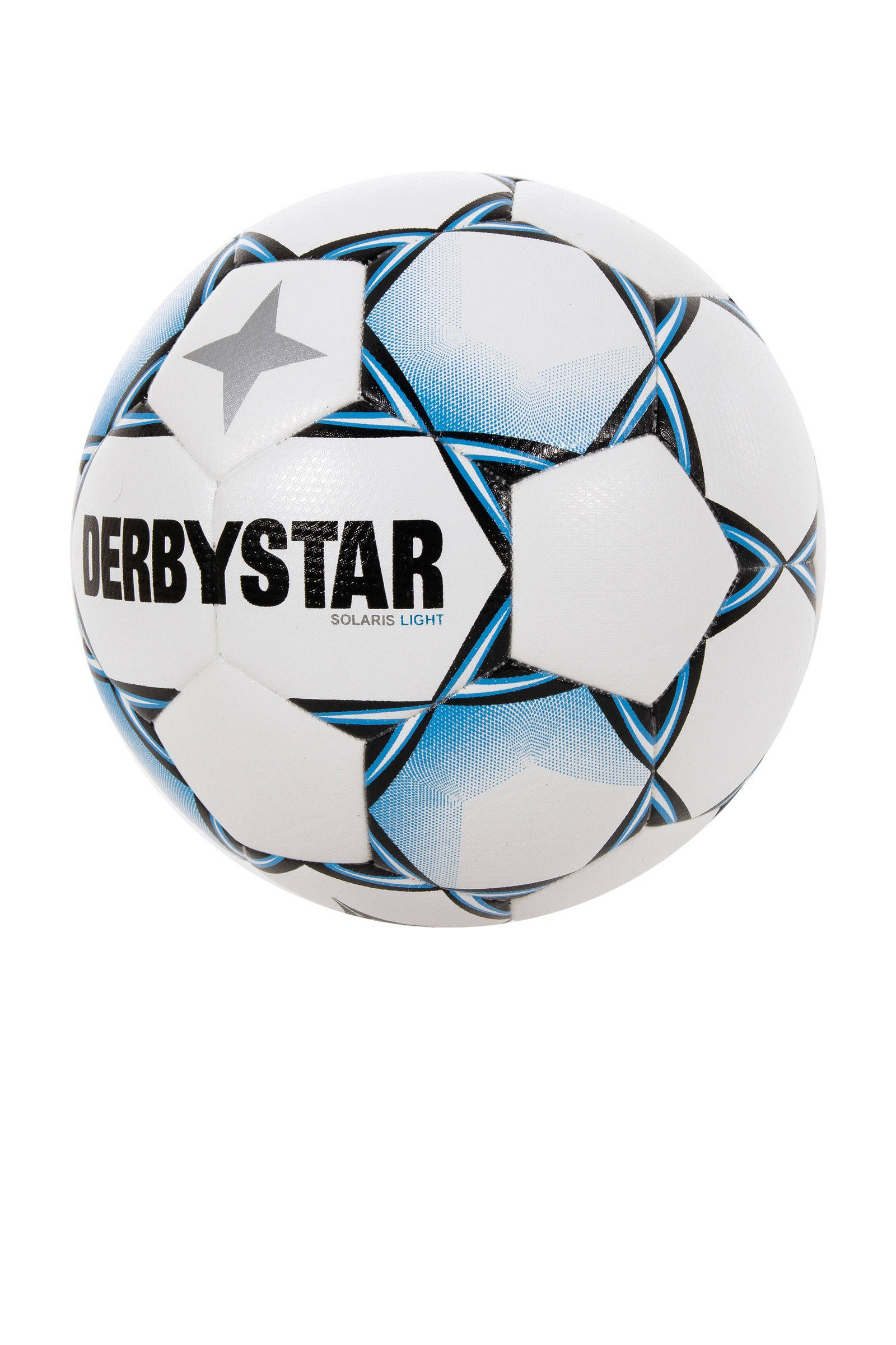 Derbystar Junior  voetbal Solaris Light wit/blauw maat 5