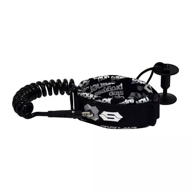 Leash Bodyboard DELUXE BICEPS COILED SNIPER Black/Silver (Y2000)