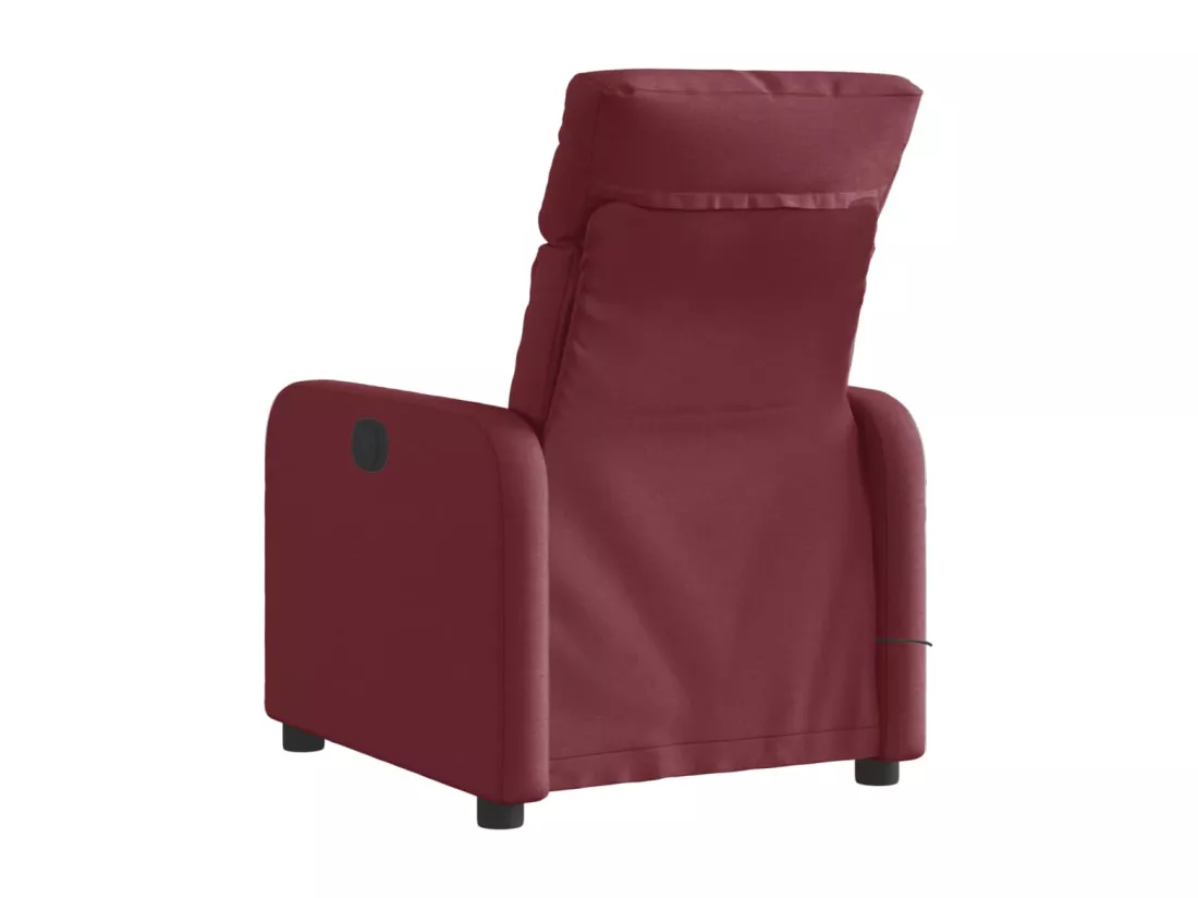 Fauteuil massant inclinable électrique Rouge bordeaux Tissu