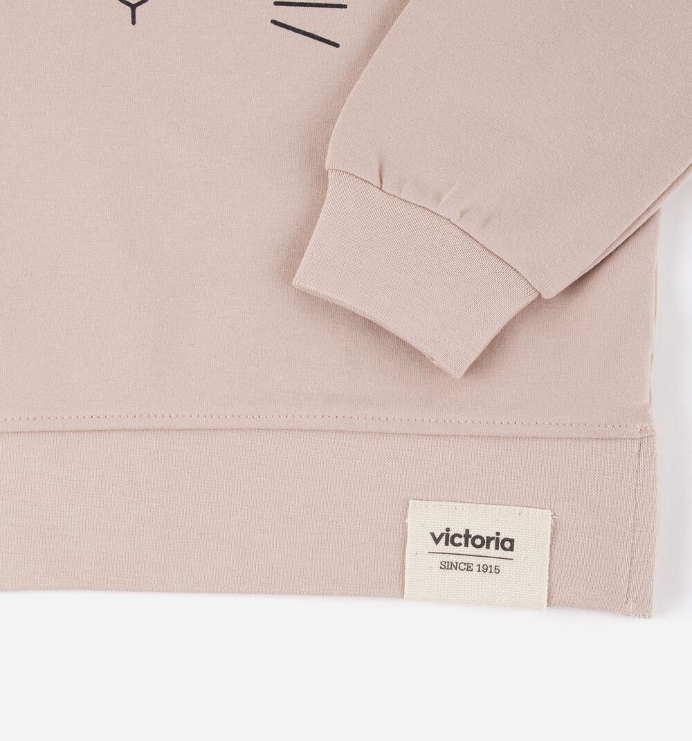 SWEAT COTON ANIMAUX Sweat-shirt en coton pour enfants ROSA