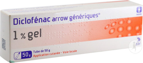 Arrow Generiques Diclofénac 1% Gel 20 Applications Par 2,5g Tube 50g