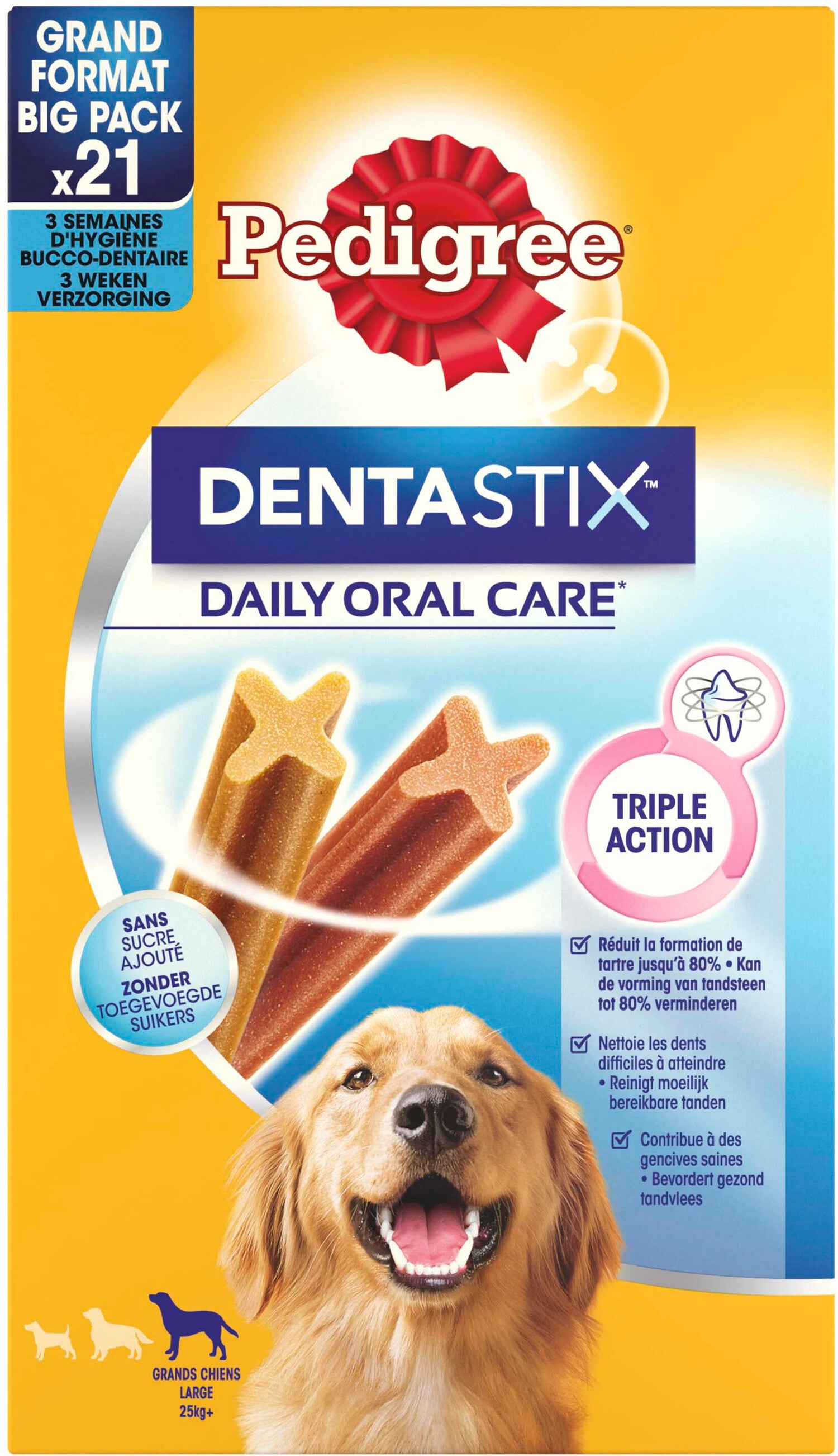 Pedigree Dentastix gebitsverzorgende snack maxi 810 gram 21 stuks